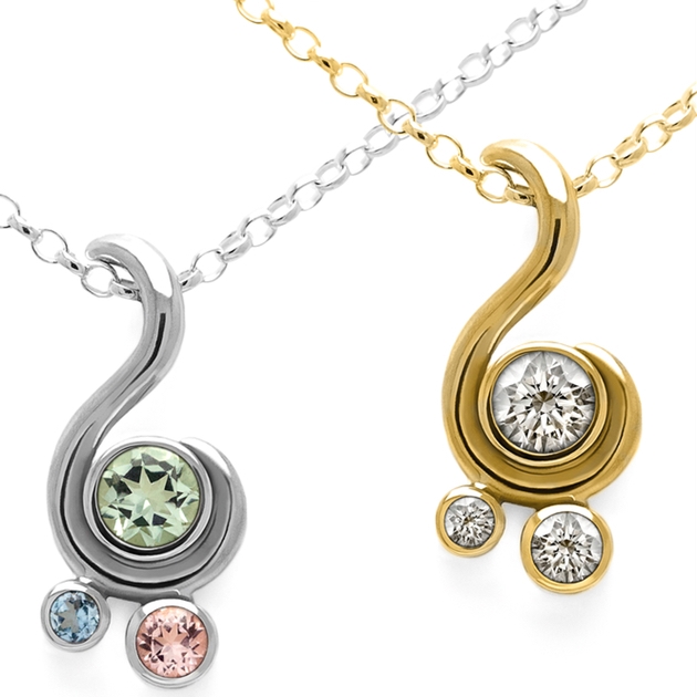 Jeweller Elinor Cambray based in Salisbury, Wiltshire, launches pendants set with ethically sourced gemstones: Image 1