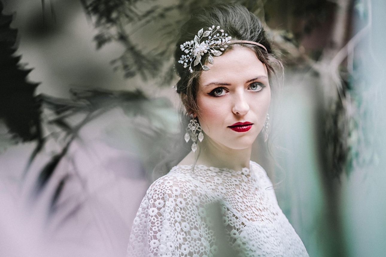 Bride with make-up and hair styled by Nadezhda Hardiman