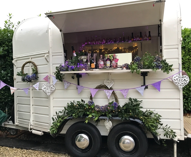 A converted horse box mobile bar from Lovely Bubbly Horsebox Company