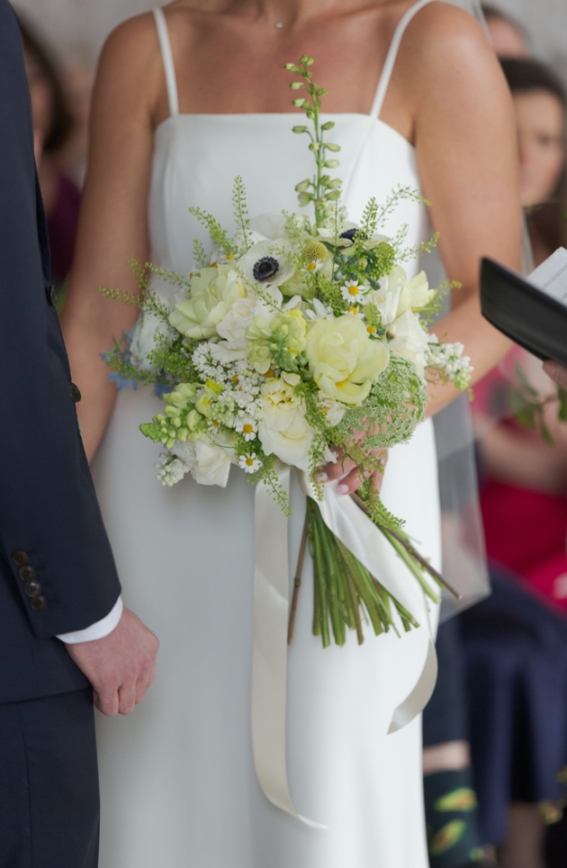 A bridal bouquet by Milston Flower Barn in Salisbury