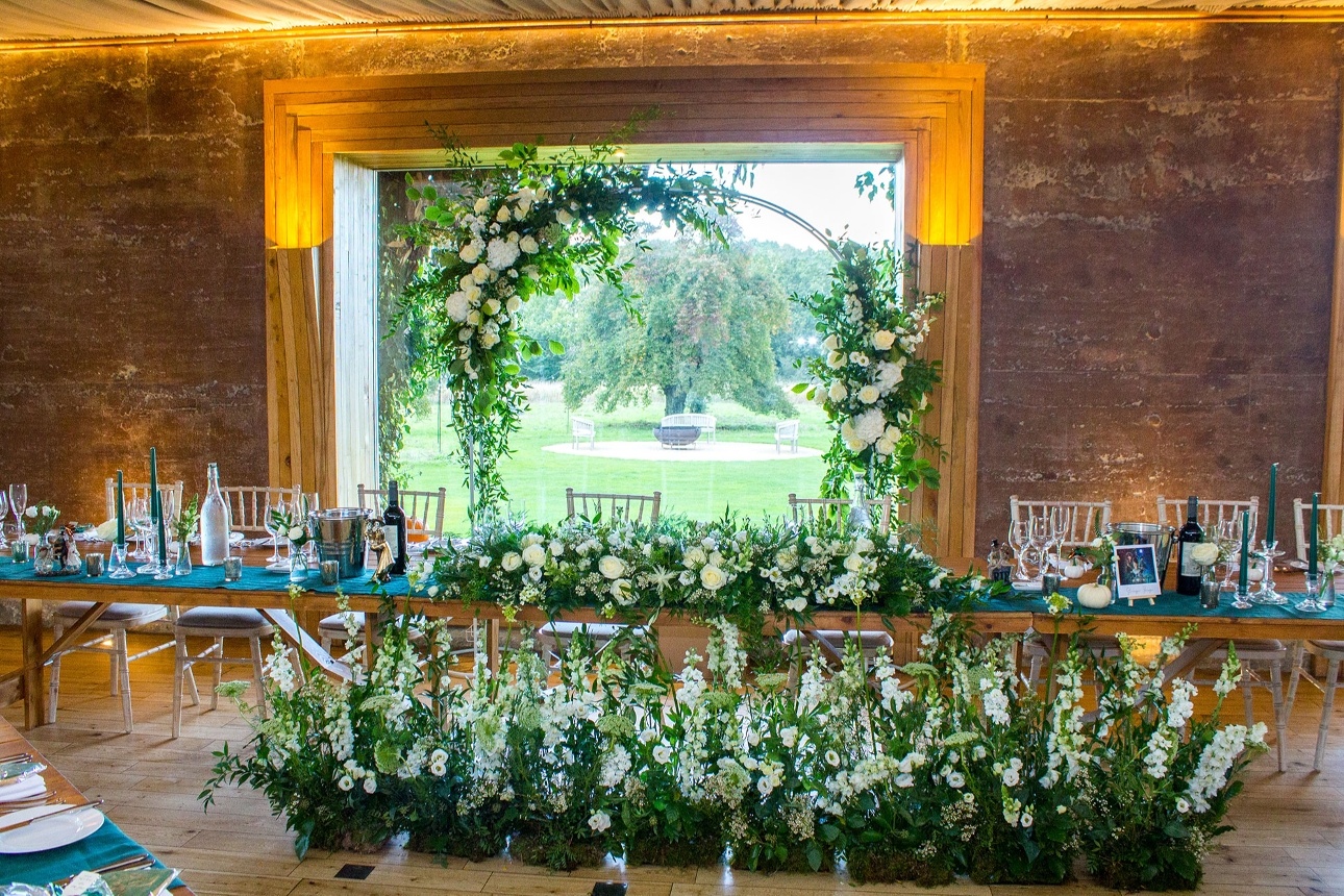 Flower circle and garlands