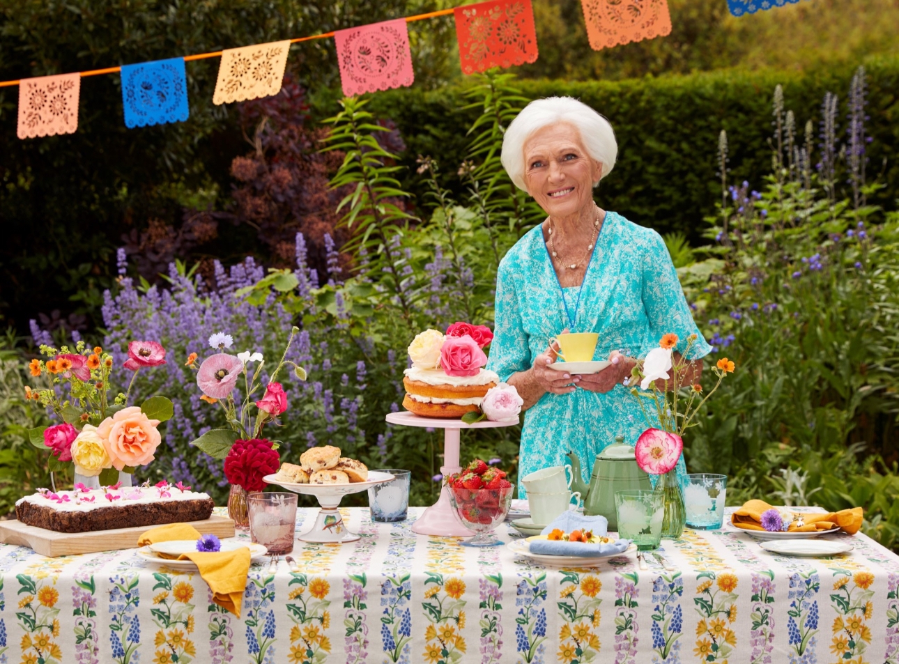 Mary Berry promoting the Great British Garden Party this summer
