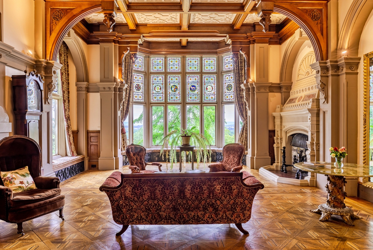 The interior of Blaisdon Hall now available to hire through Finest Retreats