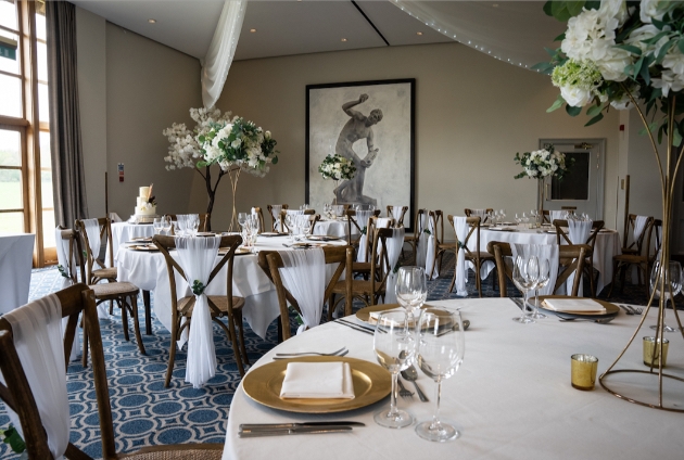 Luxury Wiltshire hotel Bowood set up for a wedding