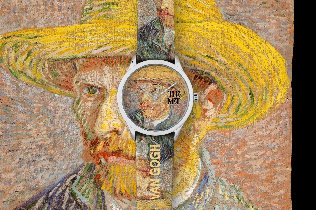 A watch with Vincent Van Gogh's painting on the face