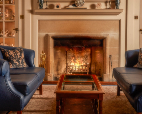 The fireplace season at The Greenway Hotel and Spa in Gloucestershire